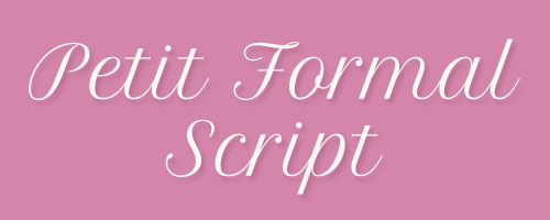 Calligraphy-PetitFormalScript